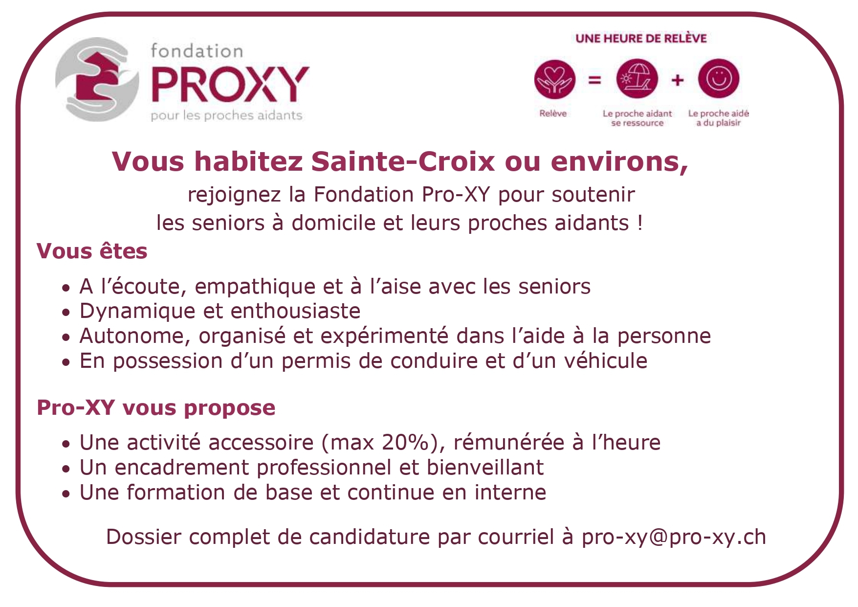 2026 05 28 Annonce recherche intervenants Ste Croix