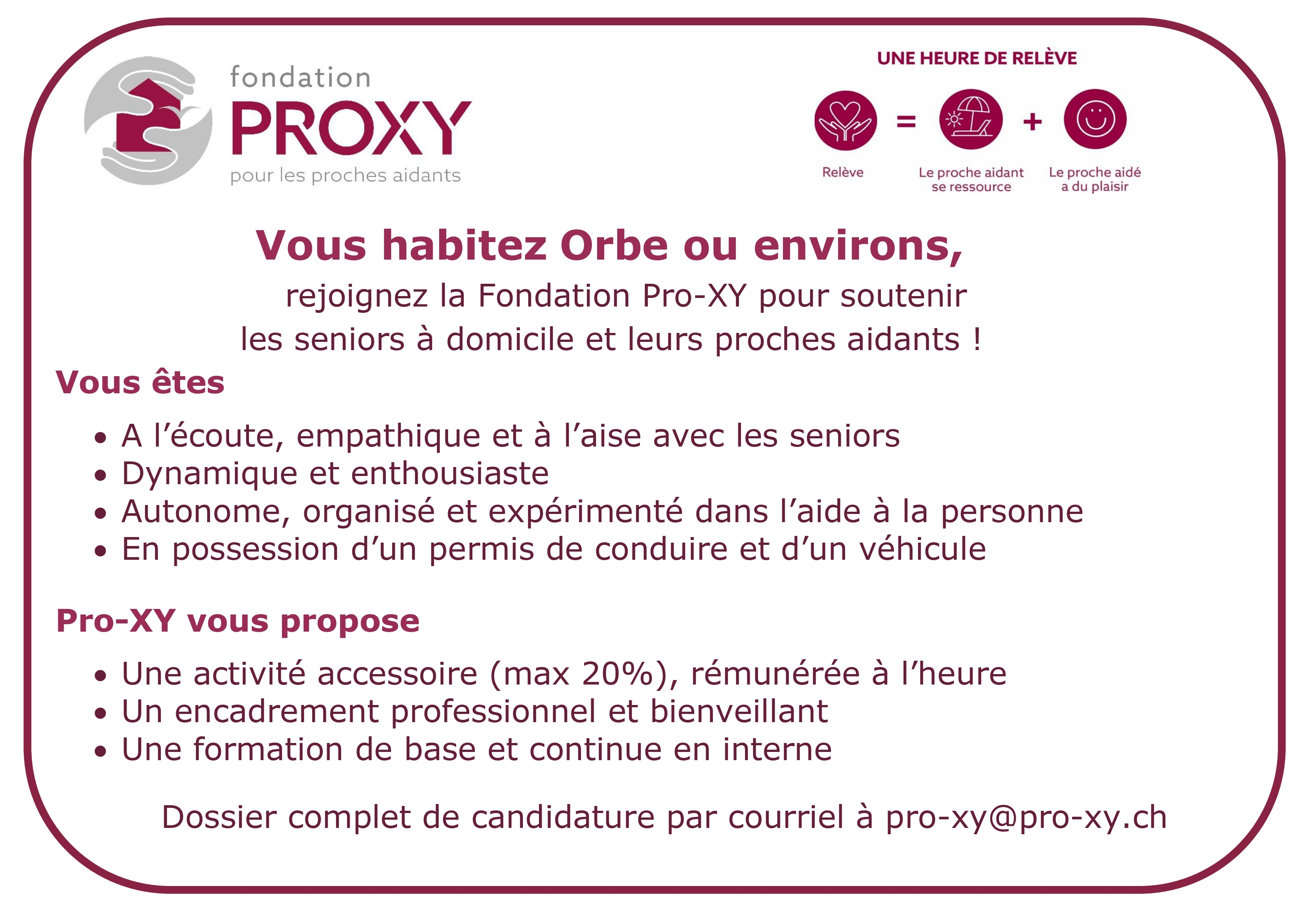 2026 06 17 Annonce recherche intervenants Orbe