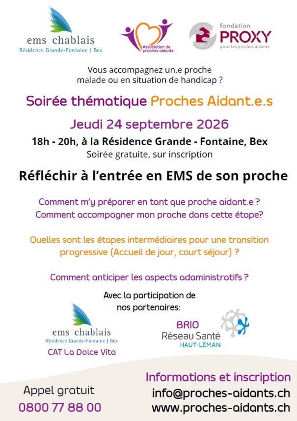 Soirée thématique pour les proches aidant e s à Bex